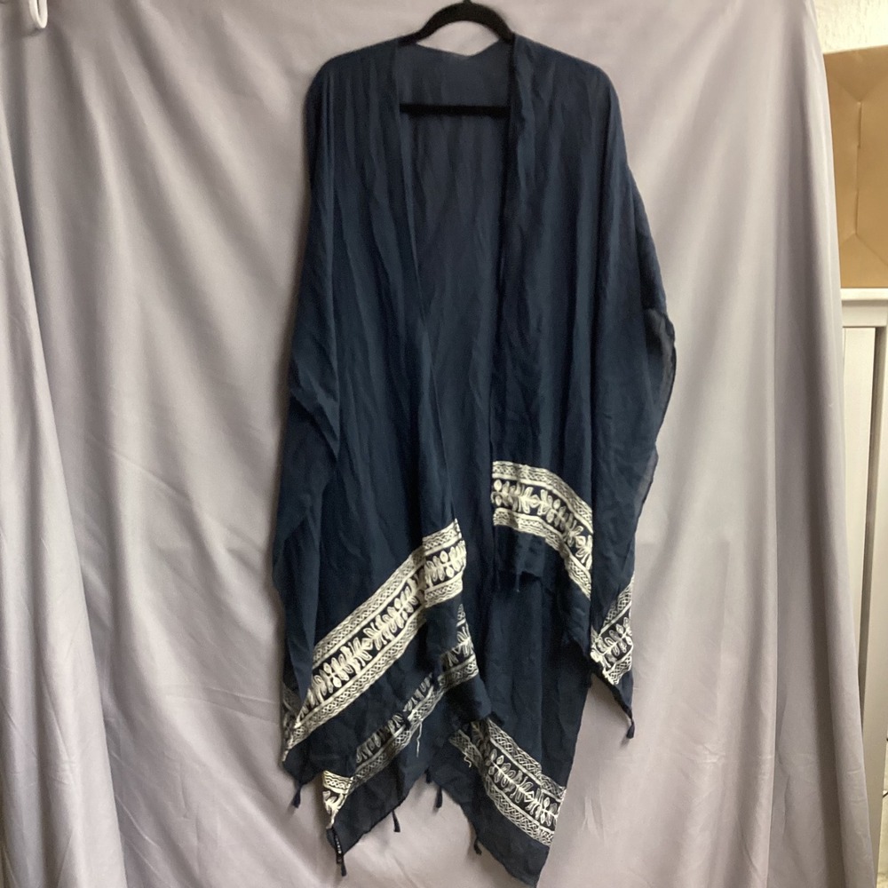 Torrid Kimono Duster Cover Up Embroidered Trim Lightweight‎ Plus Size One Size - Picture 12 of 12